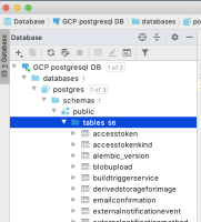 GCP Postgresql DB status after quay create database schema was failed.png